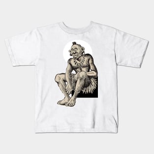 African warrior with ear rings Kids T-Shirt